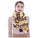 Scialle Pashmina Elegante Da Donna, Abito Da Sera Giallo Con Cuori, Stile Unico - Foto miniatura 7