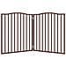 Cancello Cani Pieghevole 2 Pannelli Marrone 160cm Legno Pioppo - Foto miniatura 4