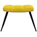 Lusso Casadino -  Poltrona Relax Con Sgabello In Velluto Giallo Senape - Foto miniatura 6