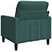 Poltrona Verde Scuro 60 Cm Velluto - Foto miniatura 5