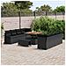 Set Divano da Giardino  11 Pezzi con Cuscini Nero Polyrattan Acacia, Divano da Giardino  a Due Posti con Contenitore e Cuscini Nero Polyrattan, Set da Pranzo da Giardino  3 Pezzi con Cuscini Nero Polyrattan Acacia - Foto miniatura 3