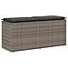 Panca da Giardino con Cuscino Grigio 110x40x44 cm in Polyrattan - Foto miniatura 1