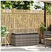 Panca da Giardino con Cuscino Grigio 110x40x44 cm in Polyrattan - Foto miniatura 2