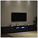 Mobile TV  con luci LED Rovere Nero 260x35x40 cm in Legno ingegnerizzato - Foto miniatura 4