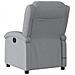 Poltrona Reclinabile Massaggio Elettrica Grigio Chiaro Tessuto - Foto miniatura 5