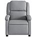 Poltrona Reclinabile Massaggio Elettrica Grigio Chiaro Tessuto - Foto miniatura 9