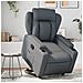 Poltrona Alzapersona Reclinabile Grigio in Similpelle - Foto miniatura 2