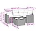 Set Divano da Giardino 5 pz con Cuscini Beige in Polyrattan - Foto miniatura 3