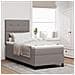 Letto con Box Spring Taupe 100x200 cm in Tessuto - Foto miniatura 2