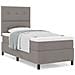 Letto con Box Spring Taupe 100x200 cm in Tessuto - Foto miniatura 4