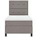 Letto con Box Spring Taupe 100x200 cm in Tessuto - Foto miniatura 8