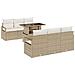 Set Divano da Giardino 7 pcs Beige Poly Rattan - Foto miniatura 1