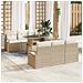 Set Divano da Giardino 7 pcs Beige Poly Rattan - Foto miniatura 2