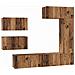 Set mobile TV 6 pcs Legno vecchio 30.5 x 30 x 90 cm - Foto miniatura 1