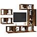 Set mobile TV 6 pcs Legno vecchio 30.5 x 30 x 90 cm - Foto miniatura 3