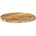 Piano per Tavolo Ø 60x3,8 cm Rotondo in Legno Massello di Mango - Foto miniatura 2