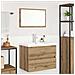 Set di mobili per il bagno 3 pcs Rovere nero 60 x 38.5 x 45 cm - Foto miniatura 4