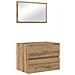 Set di mobili per il bagno 3 pcs Rovere nero 60 x 38.5 x 45 cm - Foto miniatura 5