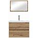 Set di mobili per il bagno 3 pcs Rovere nero 60 x 38.5 x 45 cm - Foto miniatura 7
