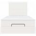 Struttura Letto Pouf con Materasso Bianco 120x190 cm Similpelle - Foto miniatura 7