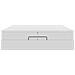 Struttura Letto Pouf con Materassi Bianco 200x200 cm Similpelle - Foto miniatura 8