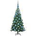 Albero di Natale con 150 LED con supporto Verde 120 cm PVC - Foto miniatura 4