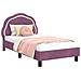 Struttura letto bambini con testata Viola 80 x 160 cm Velluto - Foto miniatura 1