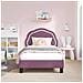 Struttura letto bambini con testata Viola 80 x 160 cm Velluto - Foto miniatura 3