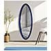 Specchio Da Parete Oslo Ovale Con Cornice Specchio Blu 42,5x137,5 Cm - Foto miniatura 6