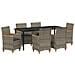 Set da Pranzo per Giardino 7 pcs Grigio polyrattan - Foto miniatura 1
