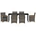 Set da Pranzo per Giardino 7 pcs Grigio polyrattan - Foto miniatura 7