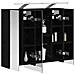 Mobiletto per specchio da bagno Rovere Nero 60 x 14,5 x 50 cm - Foto miniatura 3