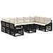 Set Divano da Giardino 10 pcs Nero polyrattan - Foto miniatura 1