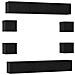 Set mobile TV 10 pcs 180 x 30 x 30 cm Rovere Nero - Foto miniatura 1