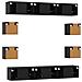 Set mobile TV 10 pcs 180 x 30 x 30 cm Rovere Nero - Foto miniatura 8