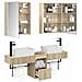 Set di Armadi da Bagno 5 pcs Rovere Sonoma 53 x 15,5 x 70 cm - Foto miniatura 3