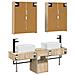 Set di Armadi da Bagno 5 pcs Rovere Sonoma 53 x 15,5 x 70 cm - Foto miniatura 8