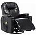 Poltrona Massaggiante Elettrica A Dondolo In Similpelle Nera - Foto miniatura 6