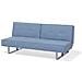 Divano Letto In Tessuto Azzurro Dublin - Foto miniatura 4