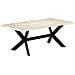 Tavolo Da Pranzo Bianco 200x100x75 Cm Legno Massello Di Mango - Foto miniatura 1