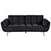 Divano Letto In Velluto Nero Asby - Foto miniatura 11