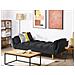 Divano Letto In Velluto Nero Asby - Foto miniatura 3