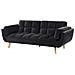 Divano Letto In Velluto Nero Asby - Foto miniatura 6