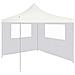 Parete Con Finestre Per Gazebo 4x2 M Bianca - Foto miniatura 2