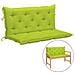 Cuscini per Panca 2 pz Verde Intenso 120x50x7 cm Tessuto Oxford - Foto miniatura 1