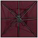 Ombrellone a Sbalzo con Doppia Copertura 300x300 cm Rosso Bordò - Foto miniatura 2