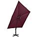 Ombrellone a Sbalzo con Doppia Copertura 300x300 cm Rosso Bordò - Foto miniatura 3
