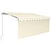 Tenda da Sole Retrattile Manuale con LED 3,5x2,5 m Crema - Foto miniatura 1
