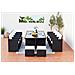 Salotto Da Giardino A Incasso 12 Posti Resina Intrecciata Bianco/nero Monaco - Foto miniatura 3