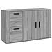 Credenza Grigio Sonoma 100x33x59,5 Cm In Legno Multistrato - Foto miniatura 2